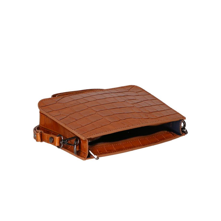 Gave Lux Krokodilgeprägte Schultertasche  