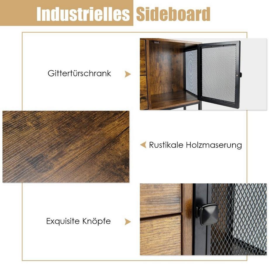 Northix Credenza stile industriale  