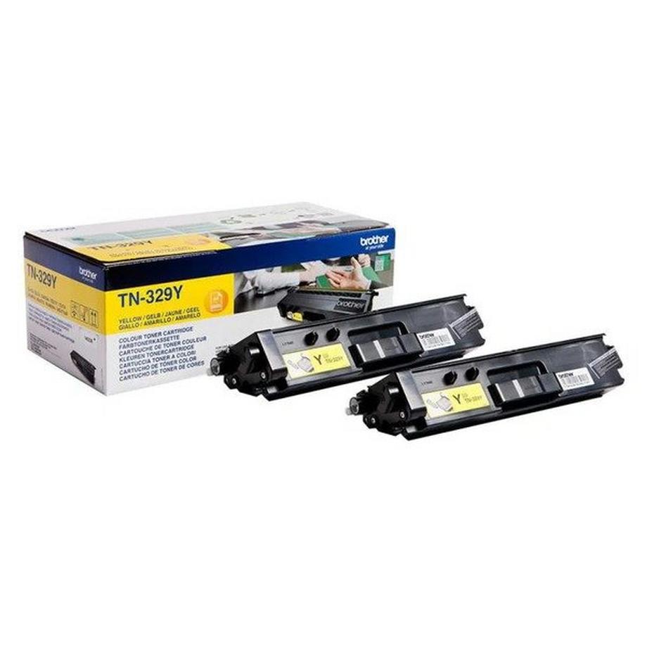 TN-329YTWIN Tonerkartusche 2 Stück(e) Original Gelb