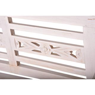 mutoni Banc de jardin Moyo acajou blanc 150  