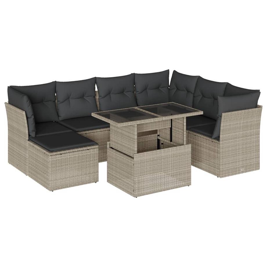 set divano da giardino Polirattan