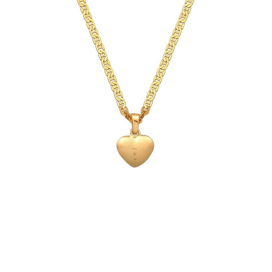 Elli  Halskette Elli Halskette Herz Stäbchen Panzerkette 925 Silber Vergoldet 