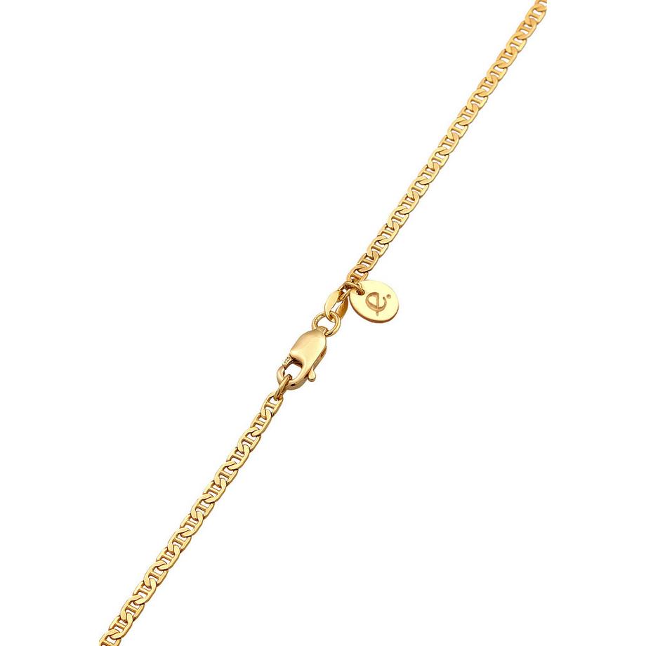 Elli  Halskette Elli Halskette Herz Stäbchen Panzerkette 925 Silber Vergoldet 