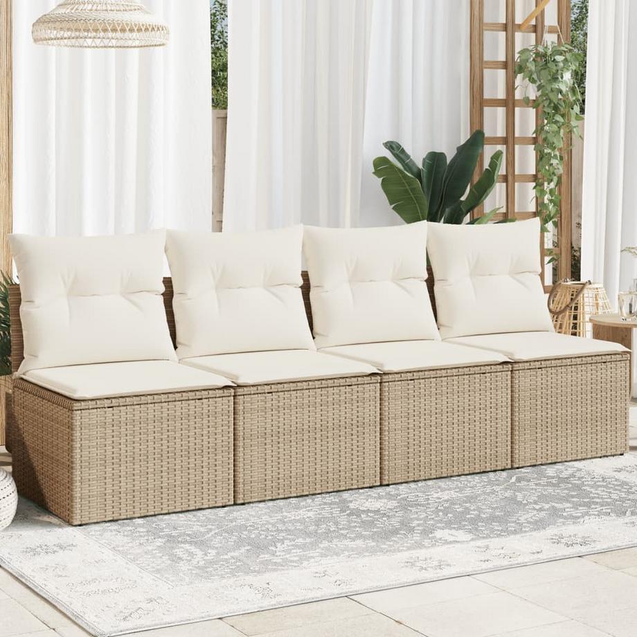 VidaXL divano da giardino Polirattan  