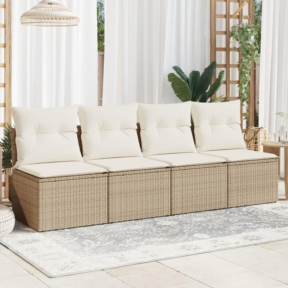VidaXL divano da giardino Polirattan  