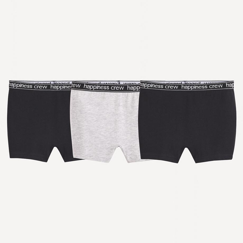 Lot de 3 shorties unis en coton