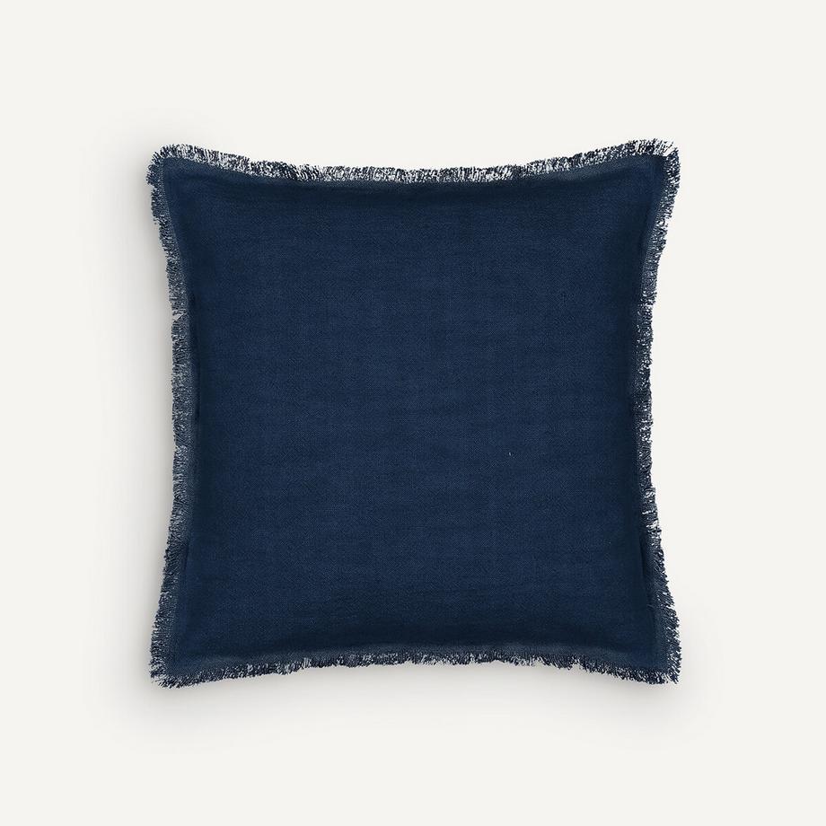 Housse de coussin en lin et coton Kamsy