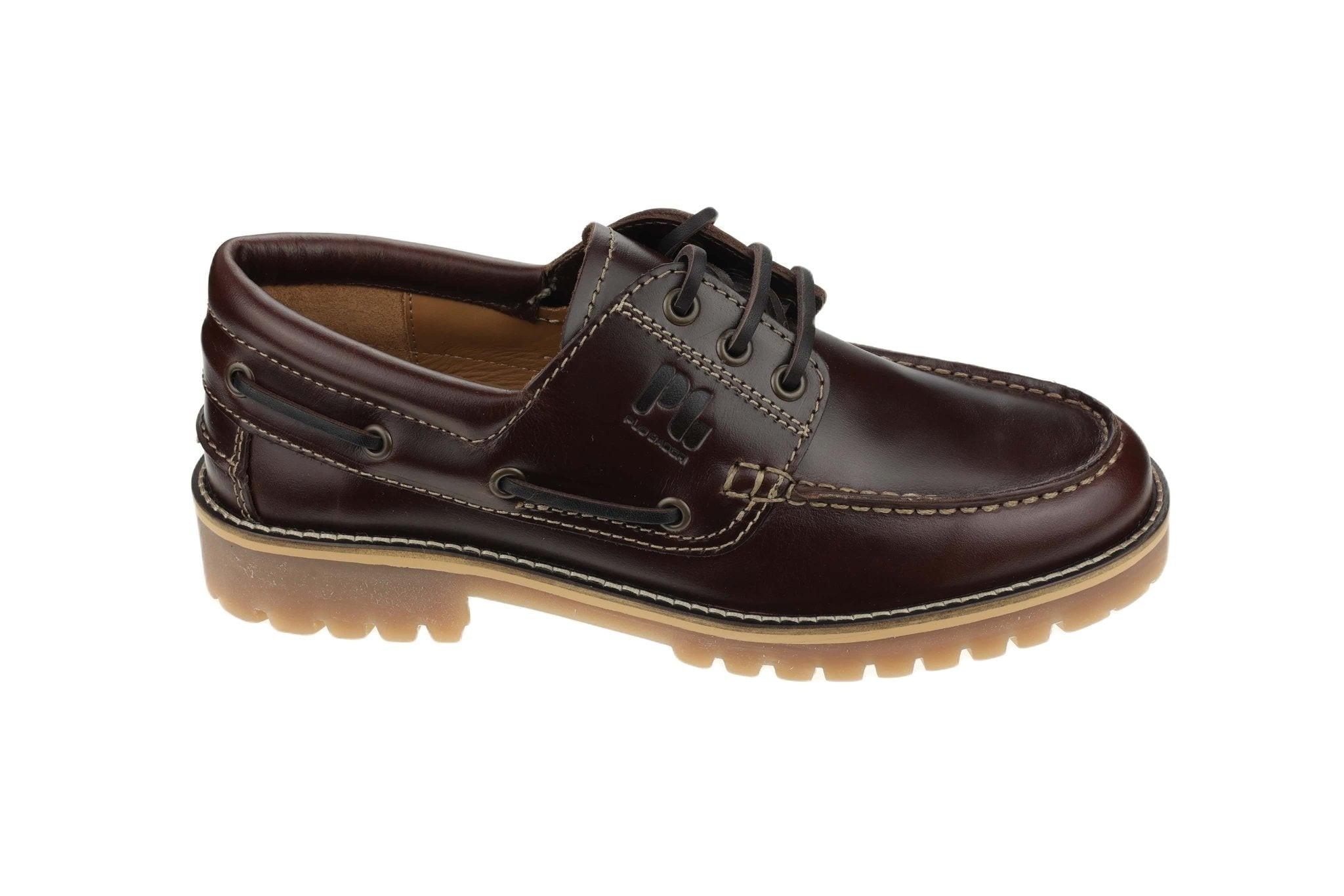 Image of Leder Schnürschuh Unisex Braun 42.5