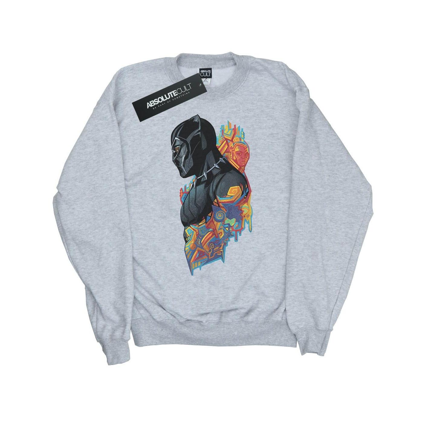 Image of Black Panther Profile Sweatshirt Mädchen Grau 140/146
