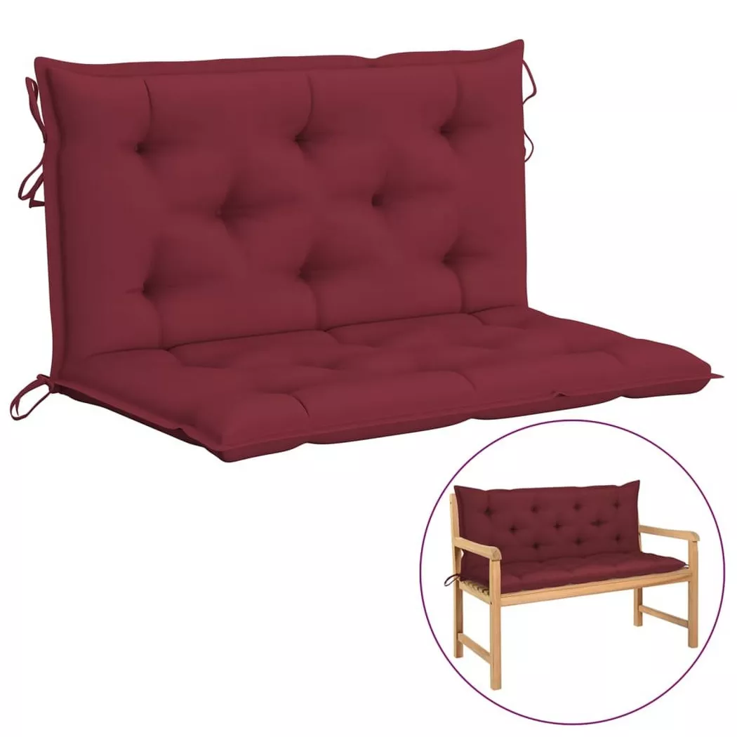 vidaXL Coussin de banc de jardin rouge bordeaux tissu oxford