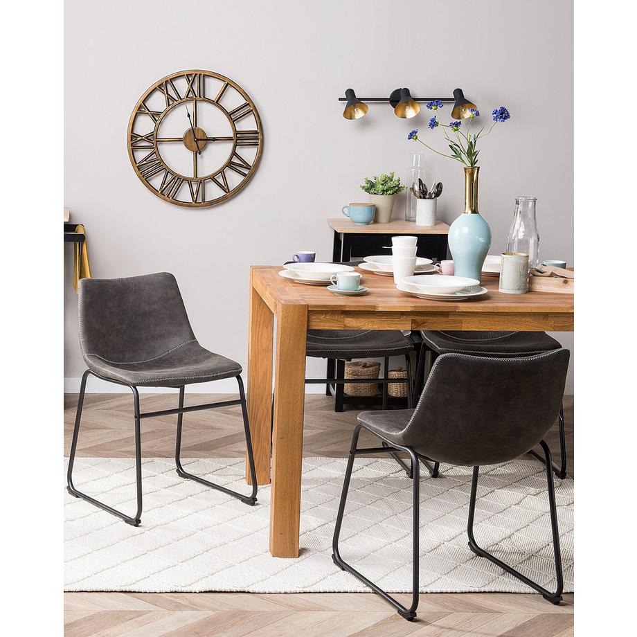 Beliani Set di 2 sedie da pranzo en Tessuto Moderno BATAVIA  