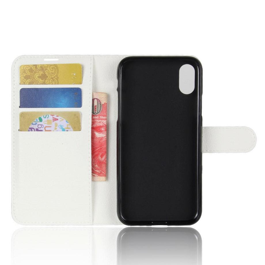 Cover-Discount  iPhone Xs / X - Leder Taschen Etui Hülle Kartenfächer 