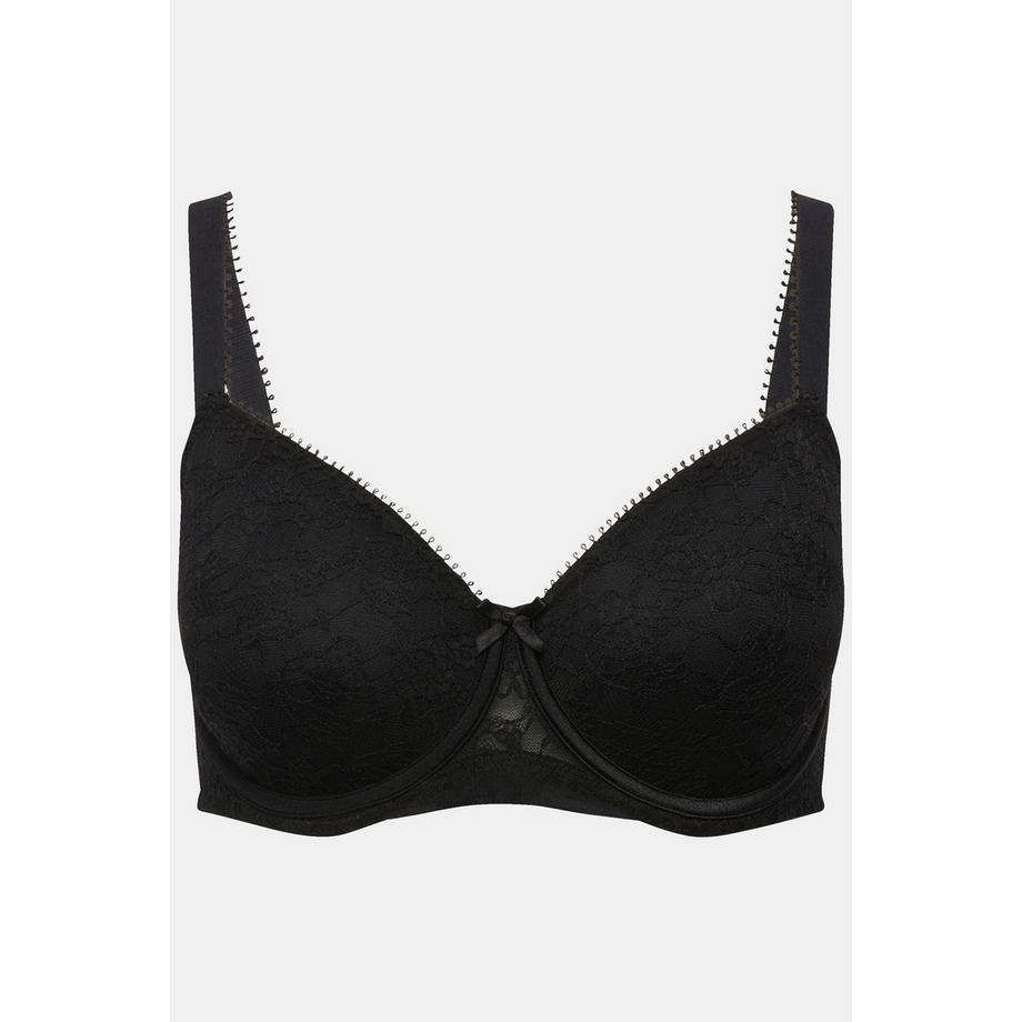 Ulla Popken Reggiseno con Ferretto Coppe Spacer Motivo Jacquard  