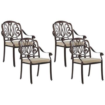 Lot de 4 chaises en Aluminium Rétro ANCONA