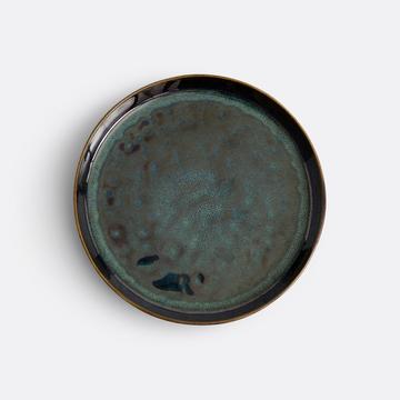 Lot 6 assiettes dessert grès émail réactif