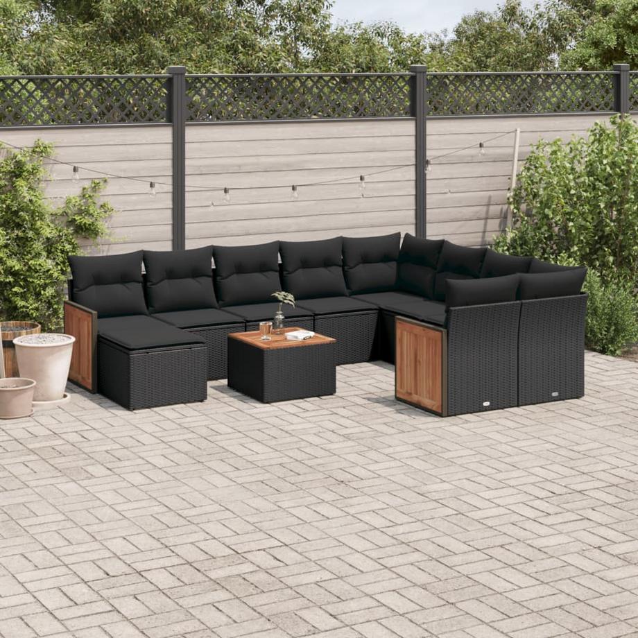VidaXL Ensemble de canapés de jardin rotin synthétique  