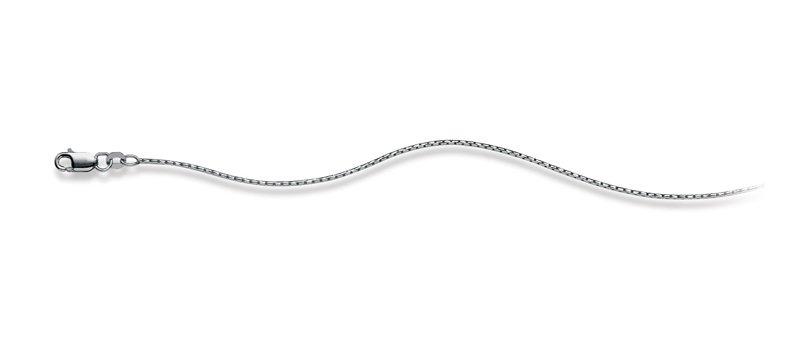 Image of Collier Venezianer Weissgold 750, 1mm, 40cm Unisex Silber 40cm