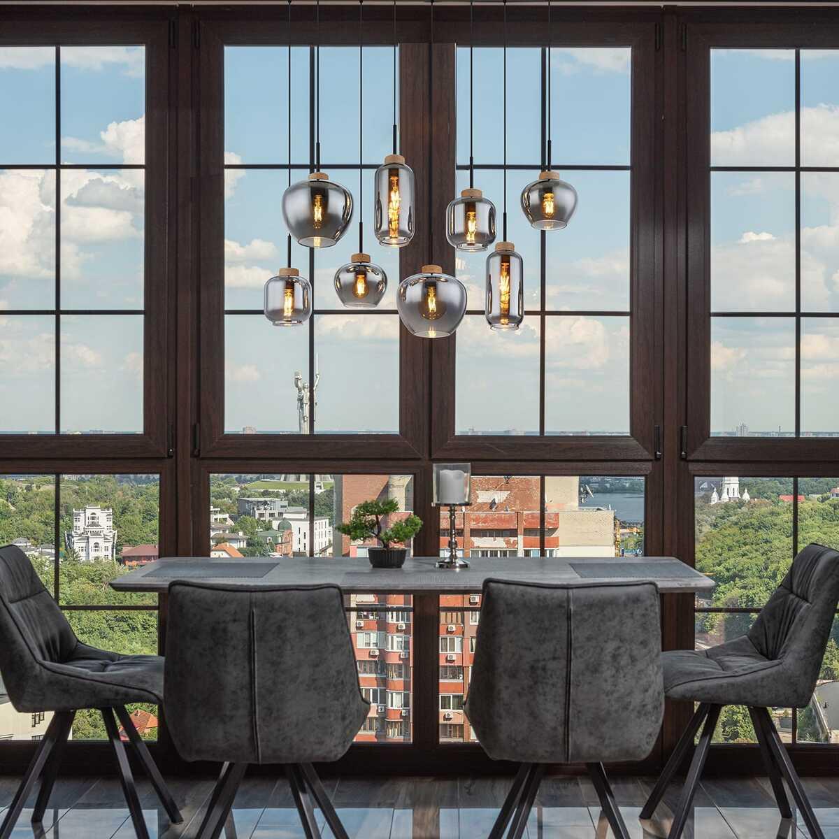 mutoni light Hängeleuchte Matt Metall matt 8xE27  