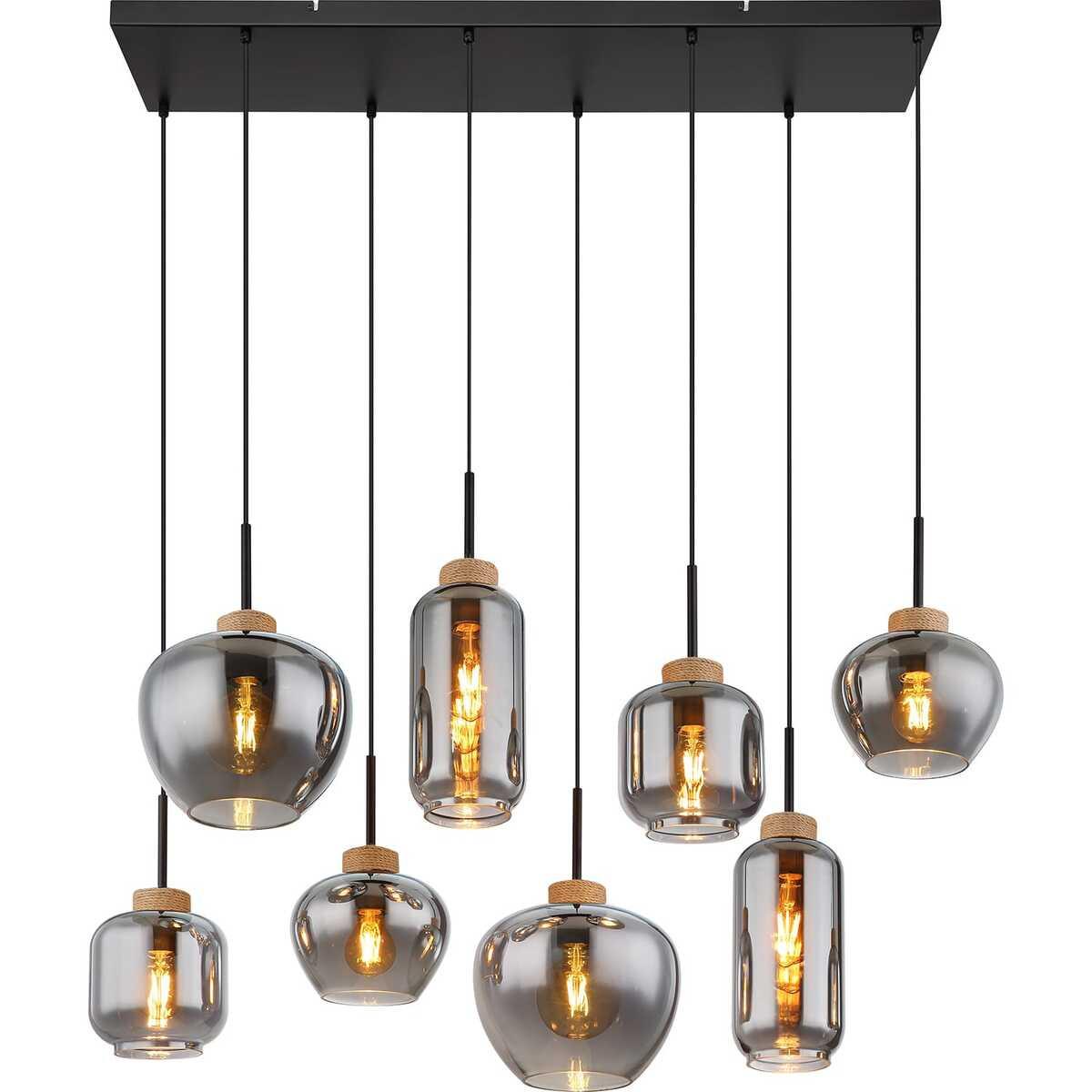 mutoni light Hängeleuchte Matt Metall matt 8xE27  