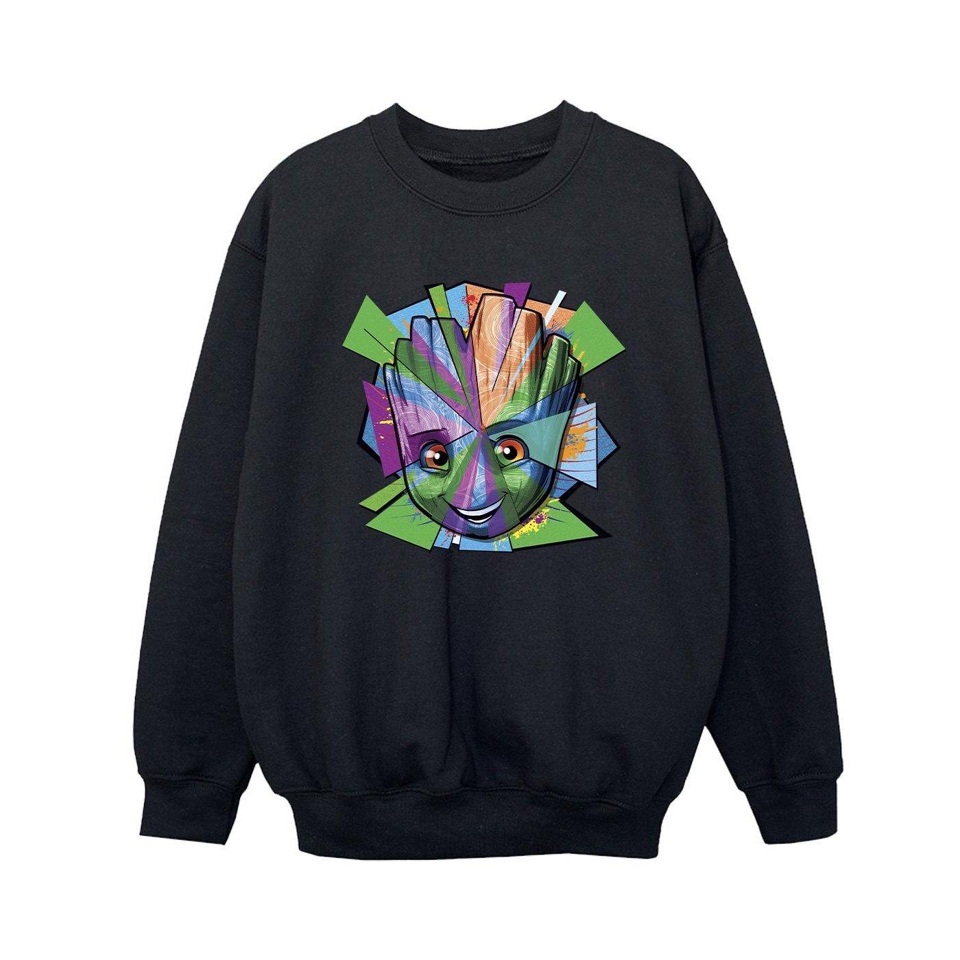 Image of Guardians Of The Galaxy Groot Shattered Sweatshirt Unisex Schwarz 152-158
