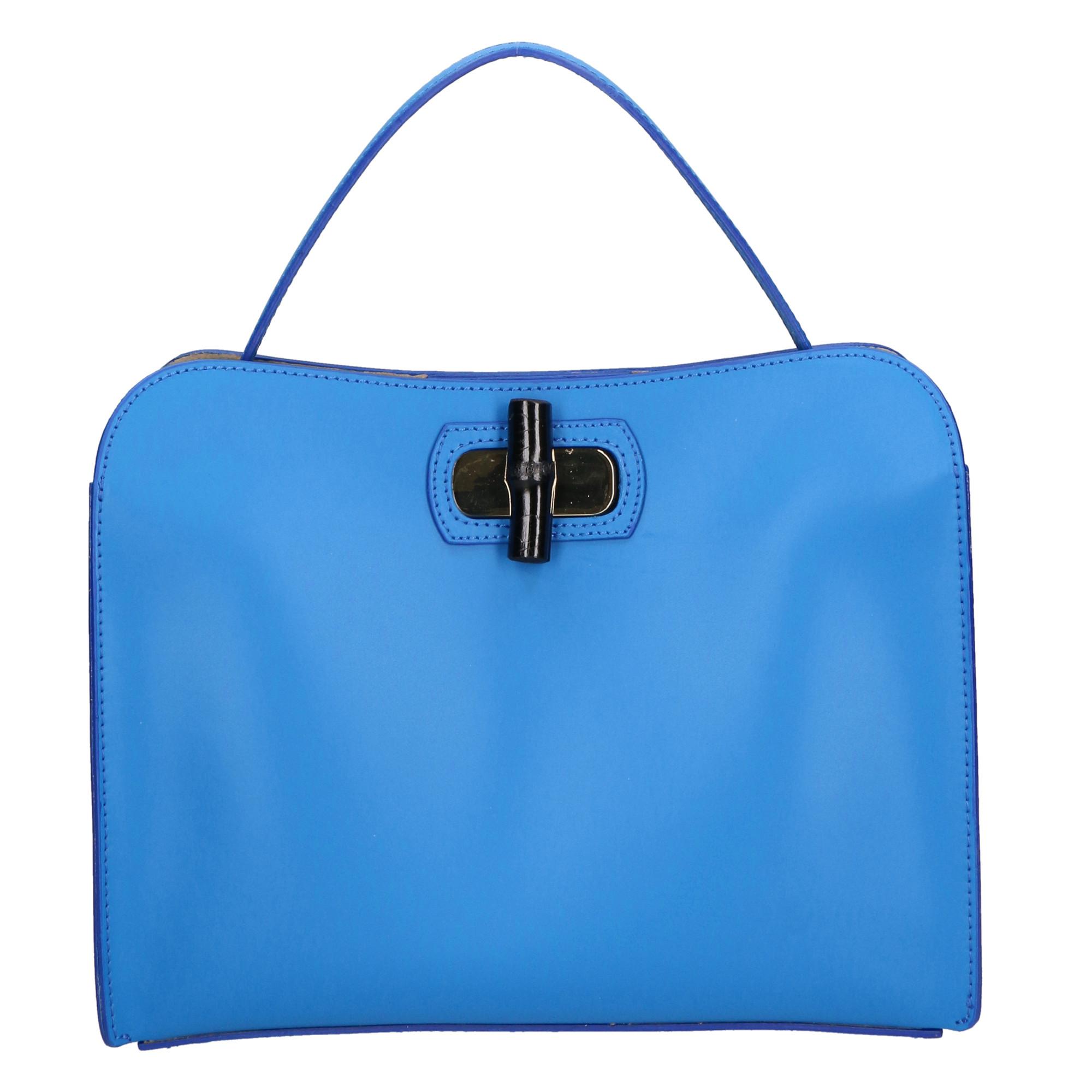Image of Handtasche Women's Single-compartment Handbag In Wrinkled Leather, With Removable Shoulder Strap. Italian Handcrafted Product. Damen Hellblau ONE SIZE