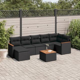 VidaXL Ensemble de canapés de jardin rotin synthétique  