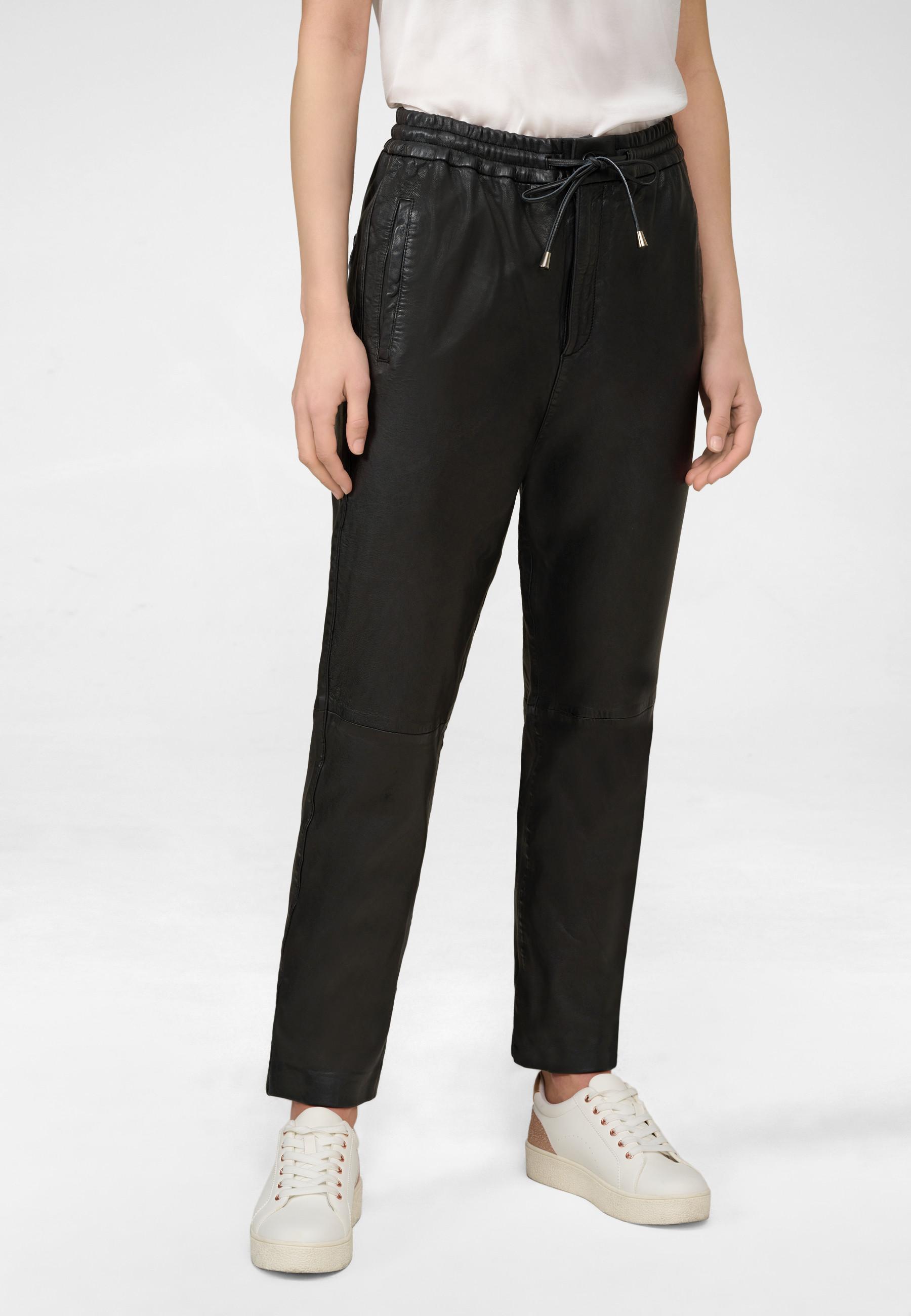 RICANO  Pantalon en cuir  Emilia, avec un style jogger 