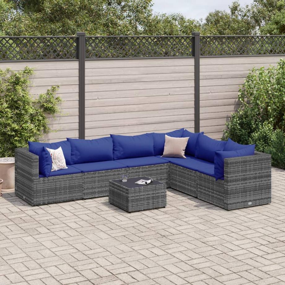 VidaXL set salotto da giardino Polirattan  
