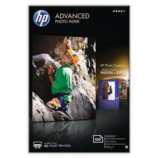 Hewlett-Packard  HP Advanced Glossy Photo 10x15cm Q8692A InkJet 250g, randlos 100 Blatt 