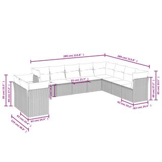 VidaXL Garten sofagarnitur poly-rattan  