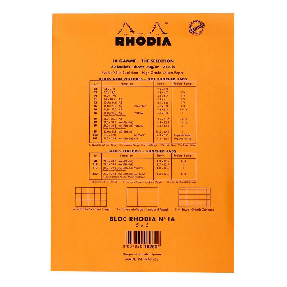 Rhodia Notepad N°16 x10  