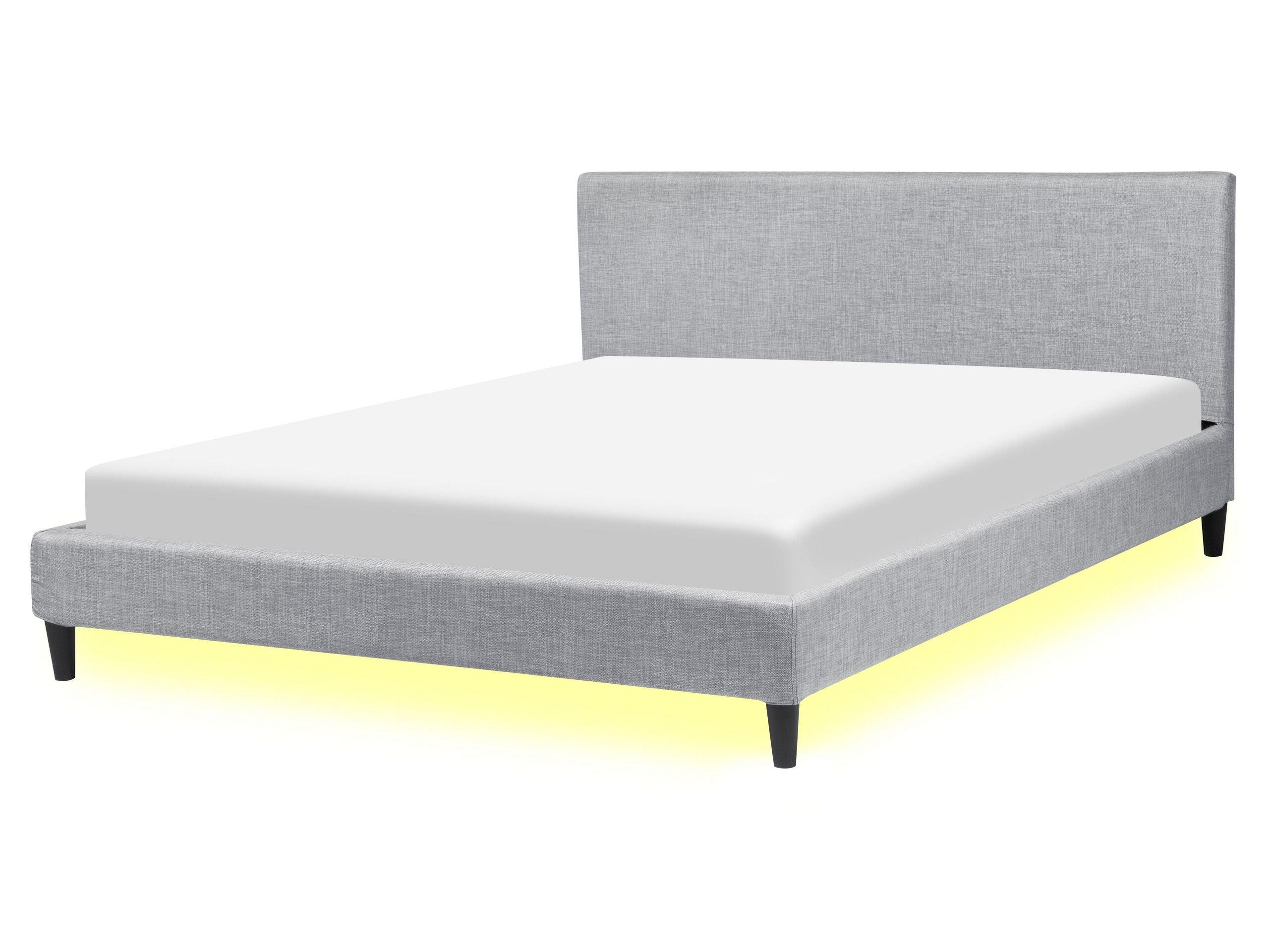 Beliani Letto con LED en Poliestere Moderno FITOU  