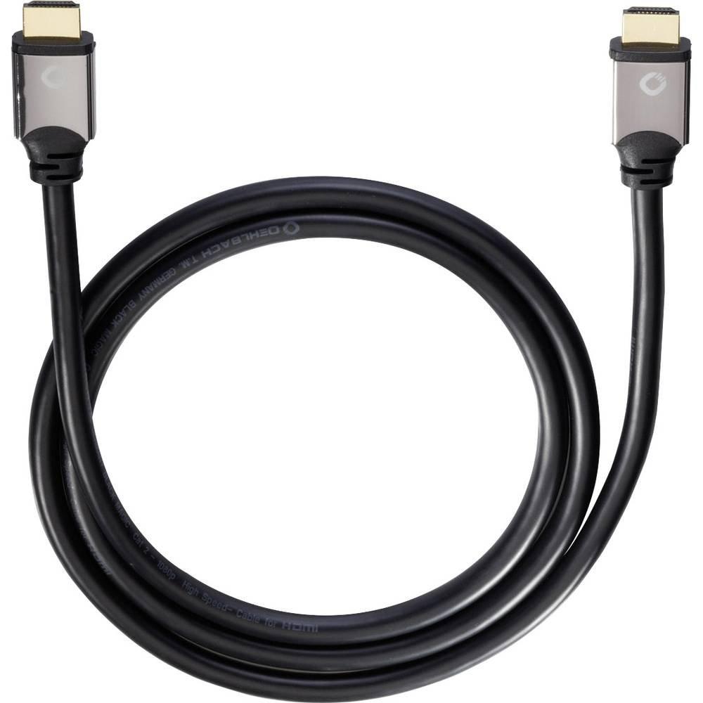 Oehlbach  HDMI Cavo Spina HDMI-A, Spina HDMI-A 10.00 m Nero  UHD 4K , Canale di ritorno, 