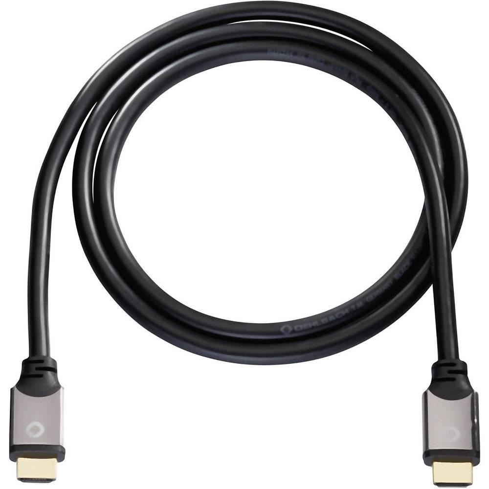 Oehlbach  HDMI Cavo Spina HDMI-A, Spina HDMI-A 10.00 m Nero  UHD 4K , Canale di ritorno, 