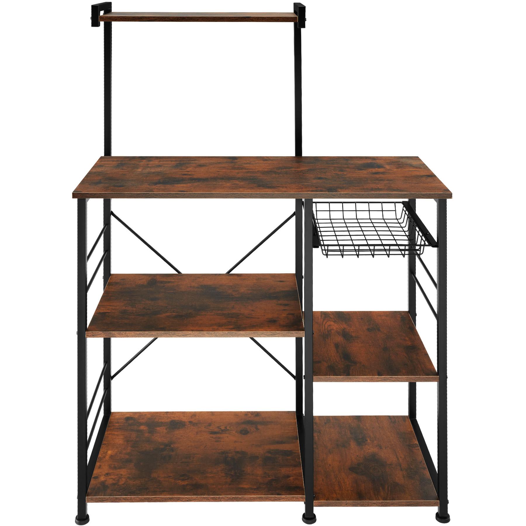 Tectake Scaffale da cucina Crawley 90x40x131,5cm  