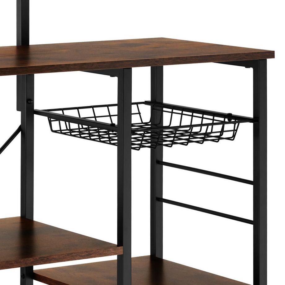 Tectake Étagère de cuisine CRAWLEY style industriel  