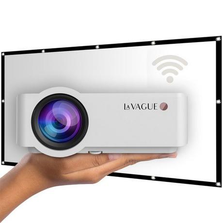 LA VAGUE  LV-HD340 Wi-Fi Bundle Vidéoprojecteur LED Wi-Fi avec écran LV-STA100FP 