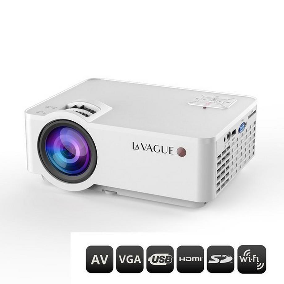 LA VAGUE  LV-HD340 Wi-Fi Bundle Vidéoprojecteur LED Wi-Fi avec écran LV-STA100FP 