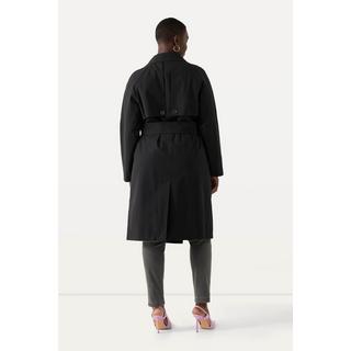 Ulla Popken  Trench-coat, col à revers, col, doublure en acétate 