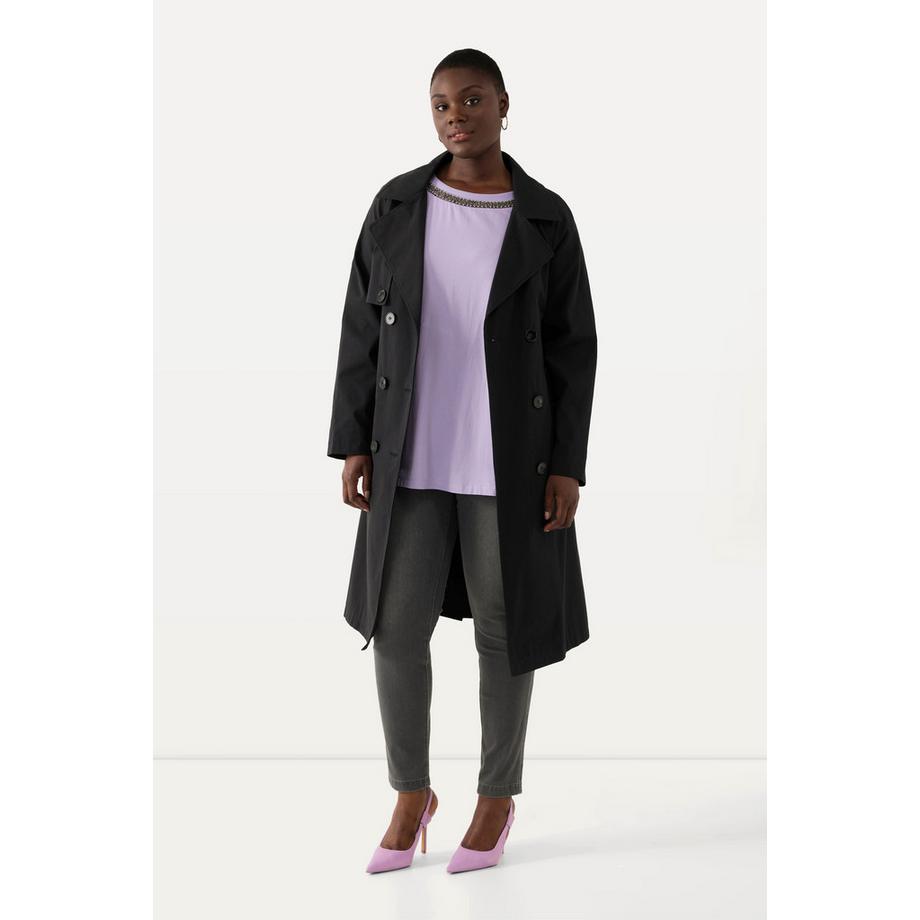 Ulla Popken Trench-coat Col Revers Col  