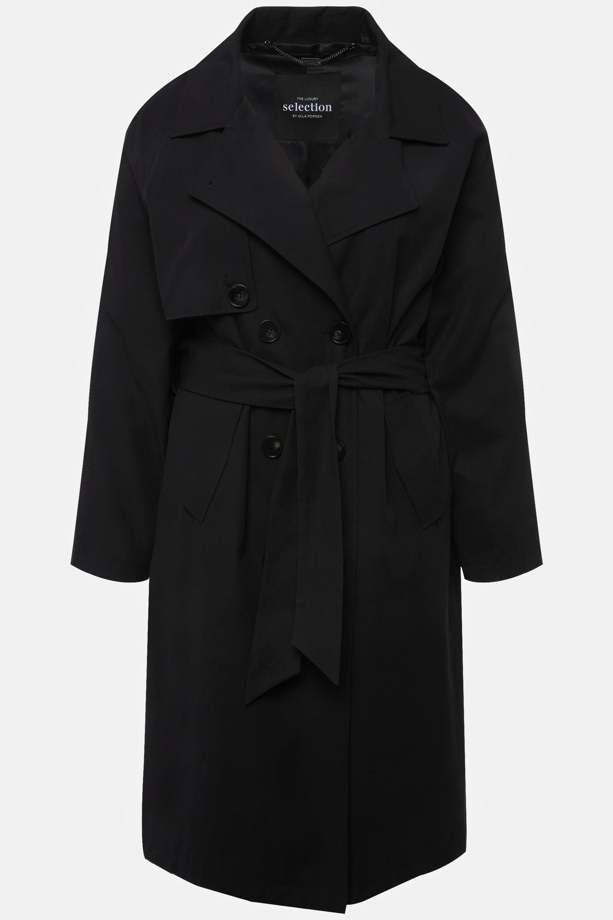 Ulla Popken  Trench-coat, col à revers, col, doublure en acétate 