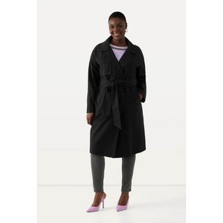 Ulla Popken  Trench-coat, col à revers, col, doublure en acétate 