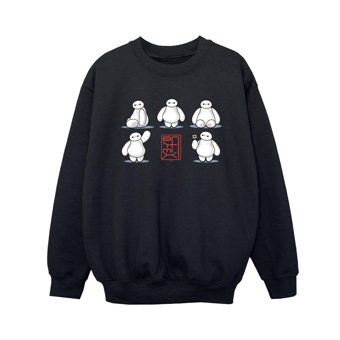 Image of Big Hero 6 Baymax Many Poses Sweatshirt Unisex Schwarz 104