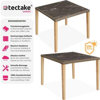 Tectake Rattan Tisch Tarent 93,5x93,5x75cm  