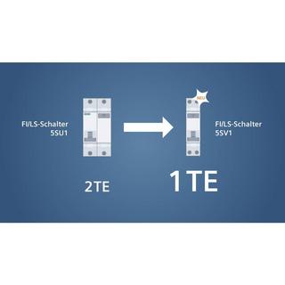 Siemens  Disjoncteur différentiel combiné compact 6 kA type A 30 mA C2 