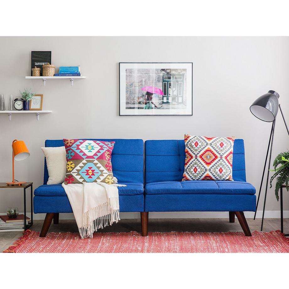 Beliani Schlafsofa aus Stoff Retro RONNE  