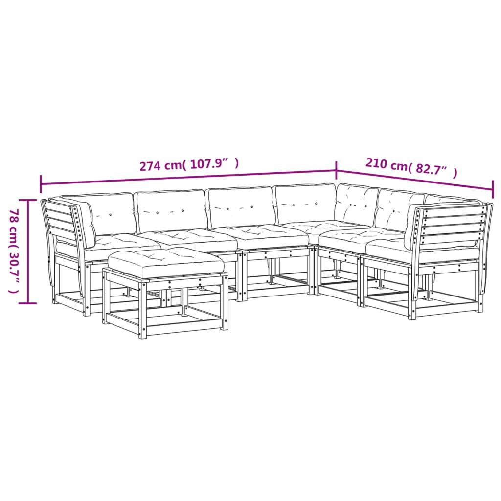 VidaXL Garten lounge set kiefernholz  