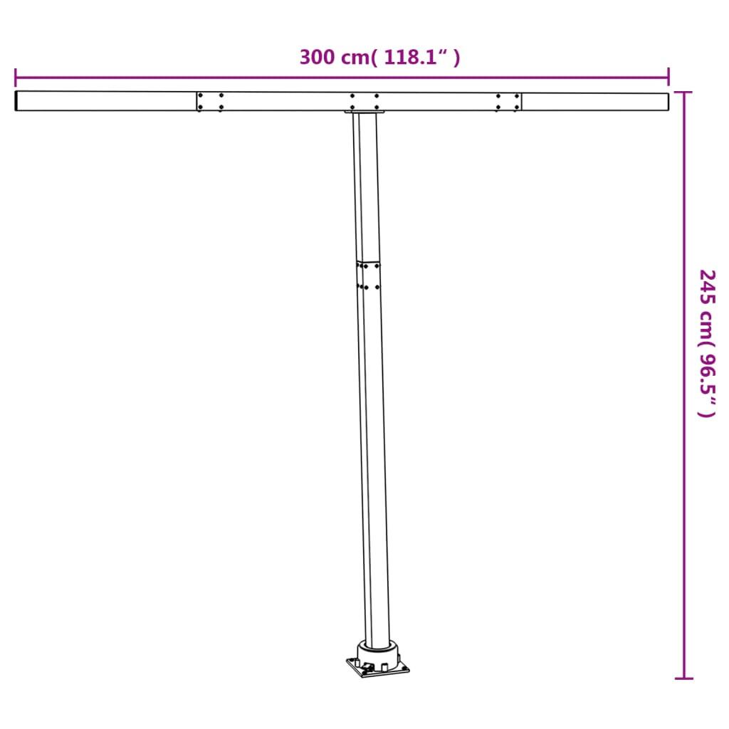 VidaXL set pali per tenda da sole Ferro  