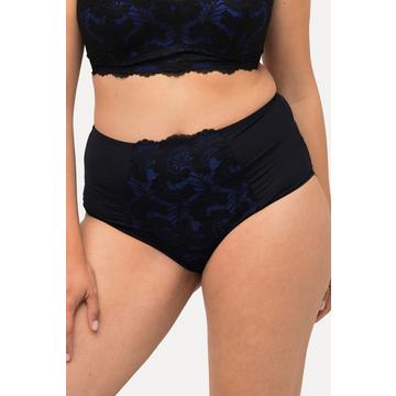 Culotte maxi en microfibre, empiècement en dentelle opaque