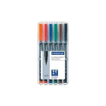 STAEDTLER Lumocolor permanent S 313-WP6 6 Farben assortiert